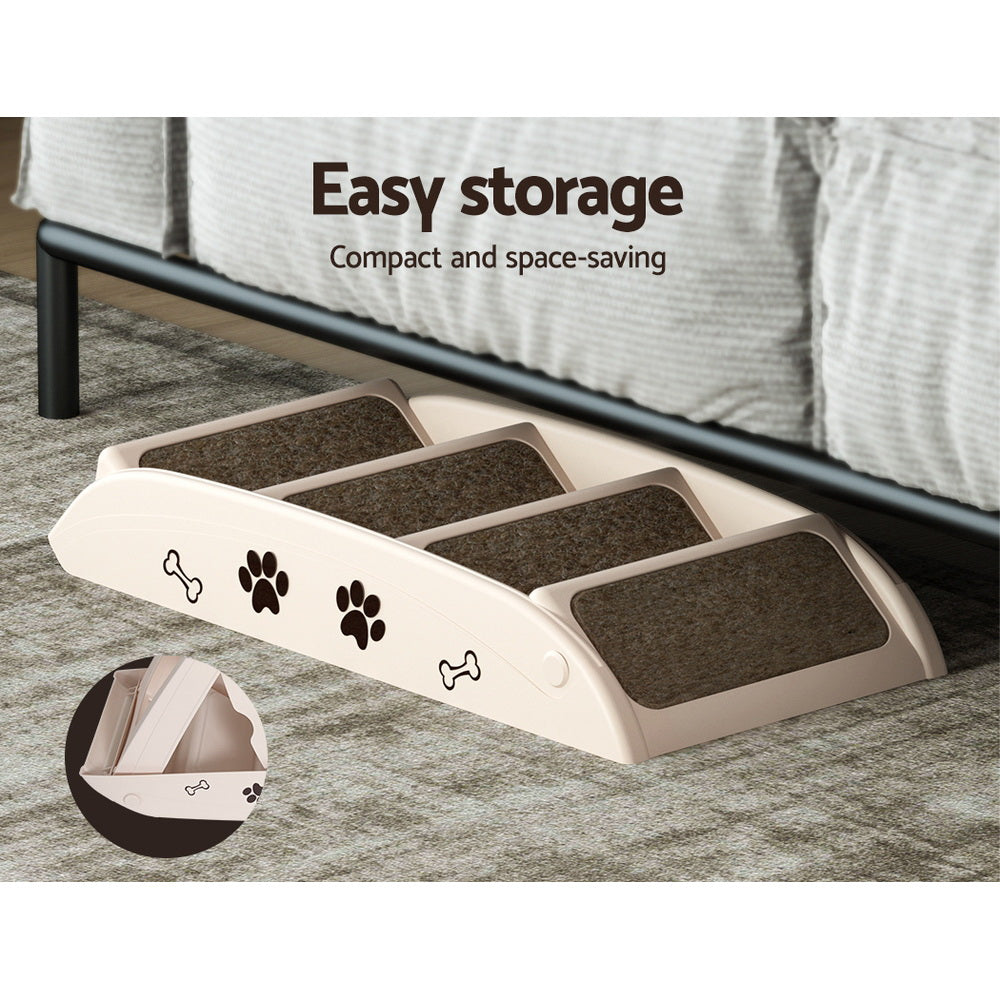 i.Pet Dog Ramp Steps For Bed Sofa Car Pet Stairs Ladder Portable Foldable