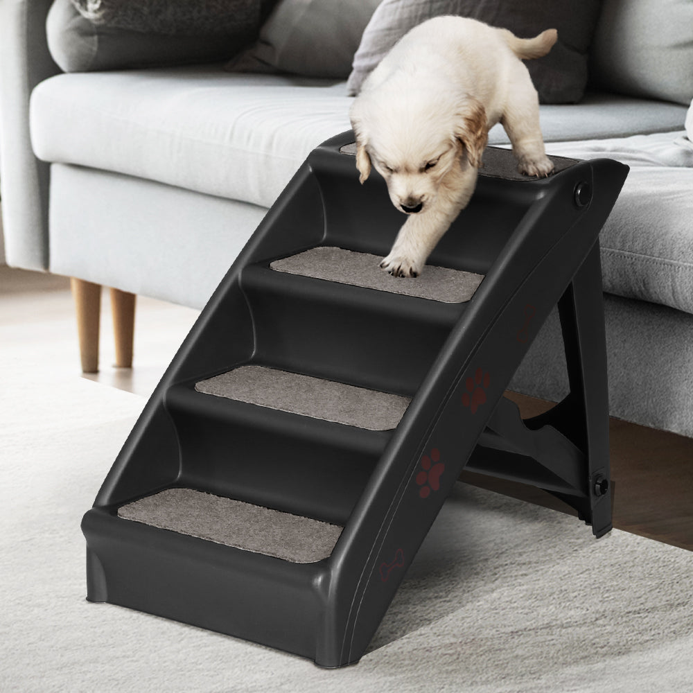 i.Pet Dog Ramp Steps For Bed Sofa Car Pet Stairs Ladder Portable Foldable