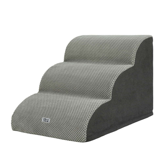 i.Pet 3-Tier Dog Ramp – Foam Pet Stairs for Bed, Sofa & Car (Indoor Use)