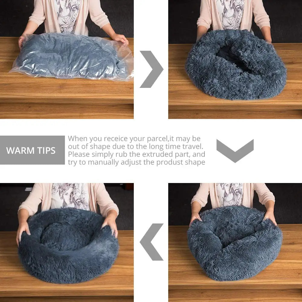 Round Pet Bed for Large Dog - Super Soft