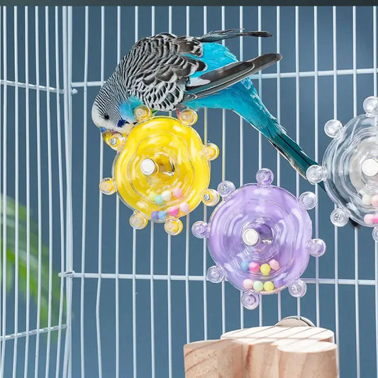 Interactive Parrot Toy – Rotating Treat Dispenser for Enrichment