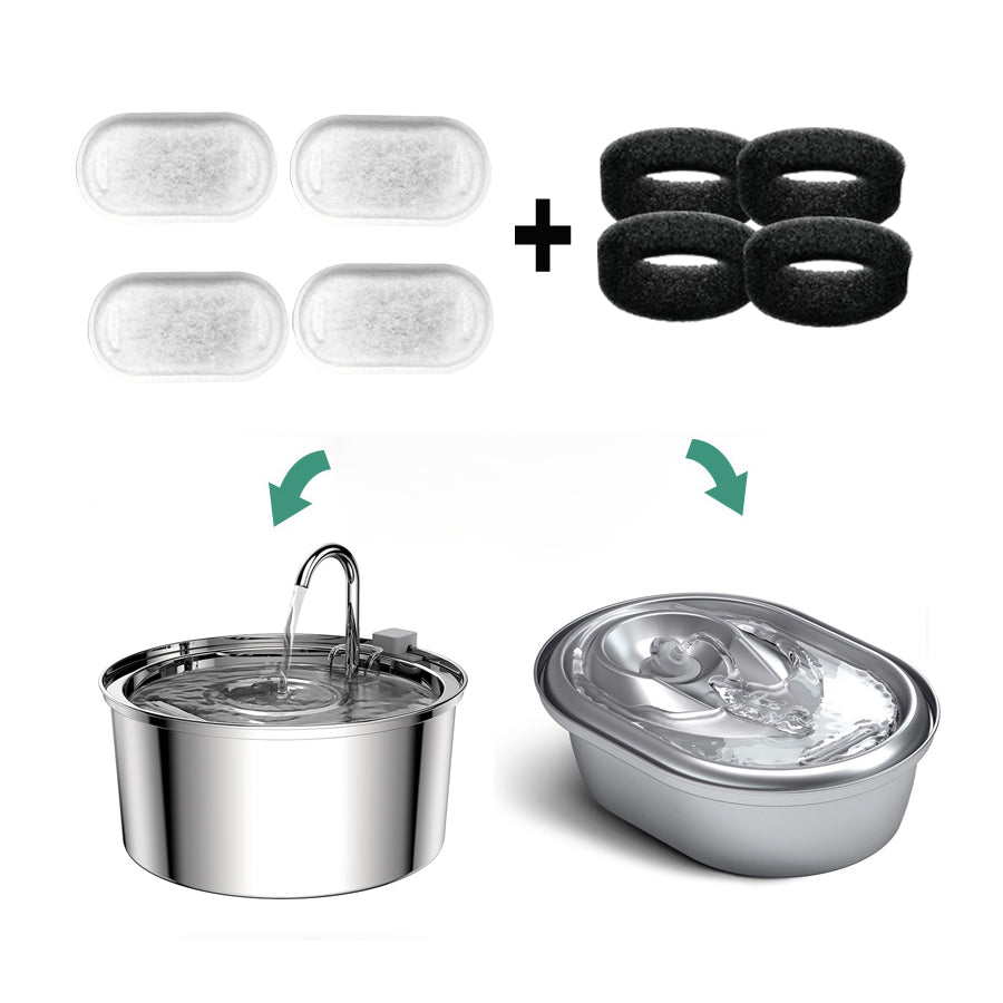 Replacement Filters for Pet Water Fountain Stainless Steel Dispenser Feeders