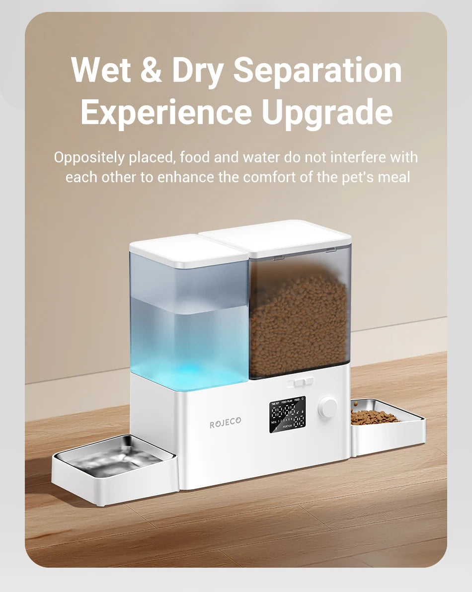 Auto 5L Cat Kibble Dispenser with 3.5L Water Refill