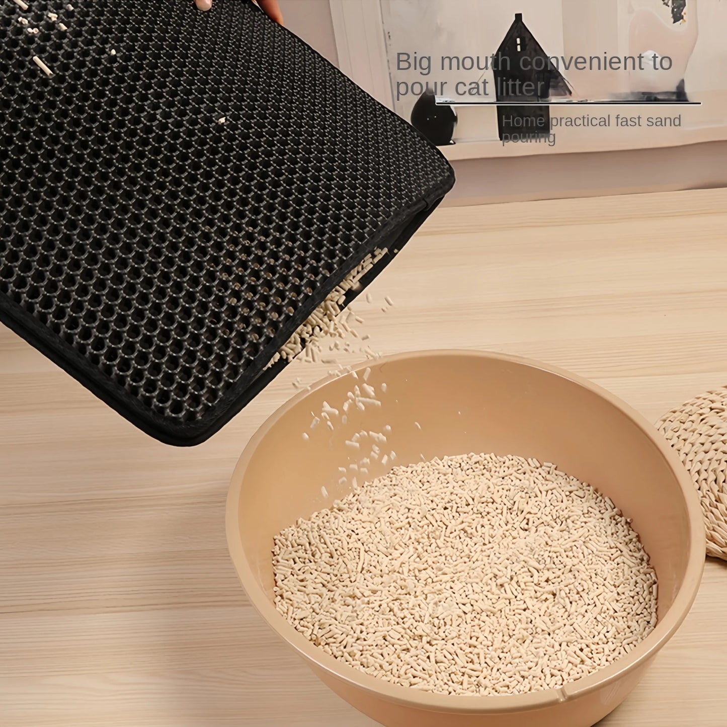 Large size Double Layer Waterproof Cat Litter Mat