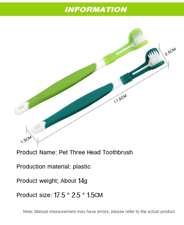 3-Sided Pet Toothbrush