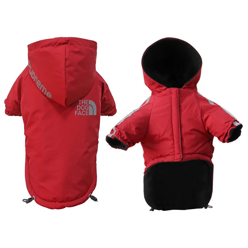 Winter Warm Fleece Waterproof Reflective Pet Clothes For Small to Medium Pet