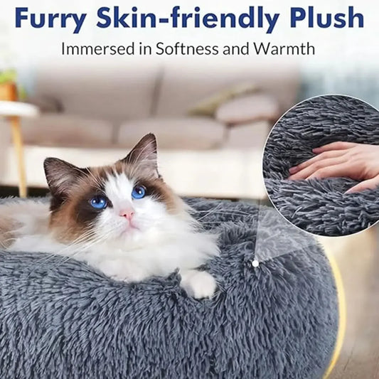 Corduroy Plush Pet Bed – Soft, Supportive & Machine Washable