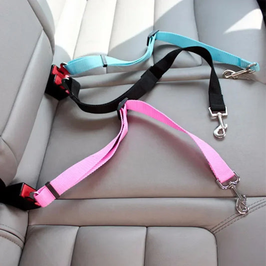 Adjustable Pet Car Seat Belt – Secure Harness Clip for Dogs & Cats