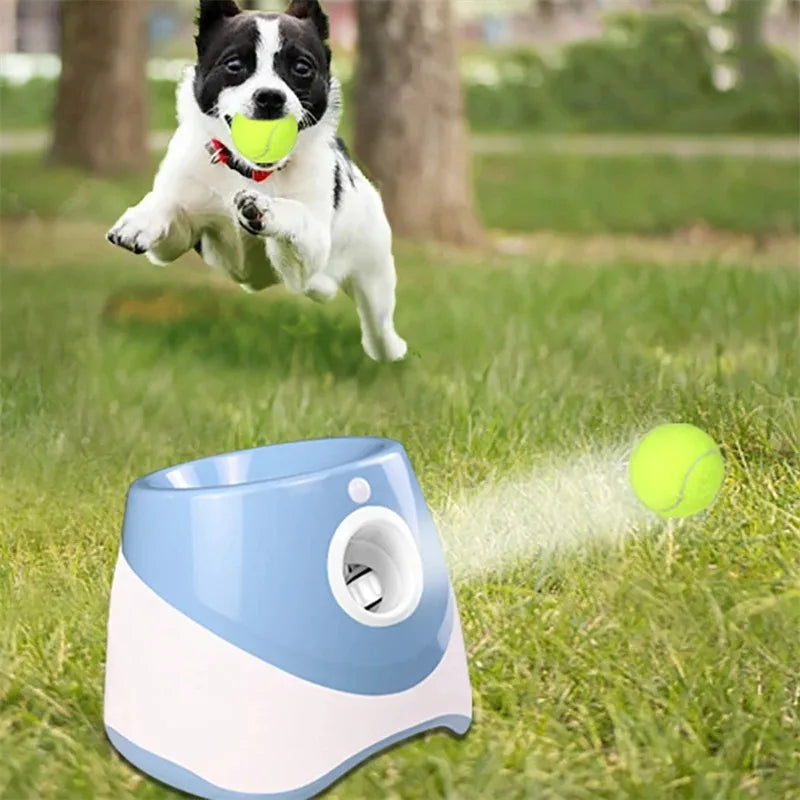 Automatic Dog Tennis Ball Launcher Rechargeable Catapult 6 Ball