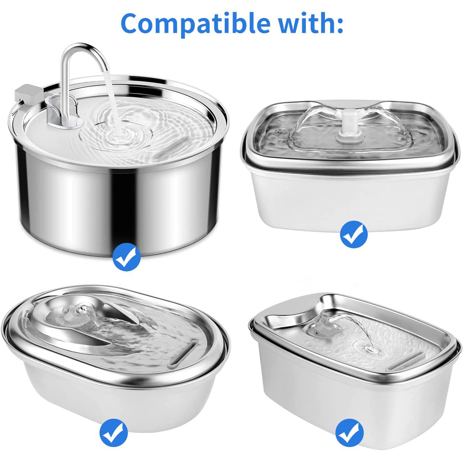 Replacement Filters for Pet Water Fountain Stainless Steel Dispenser Feeders