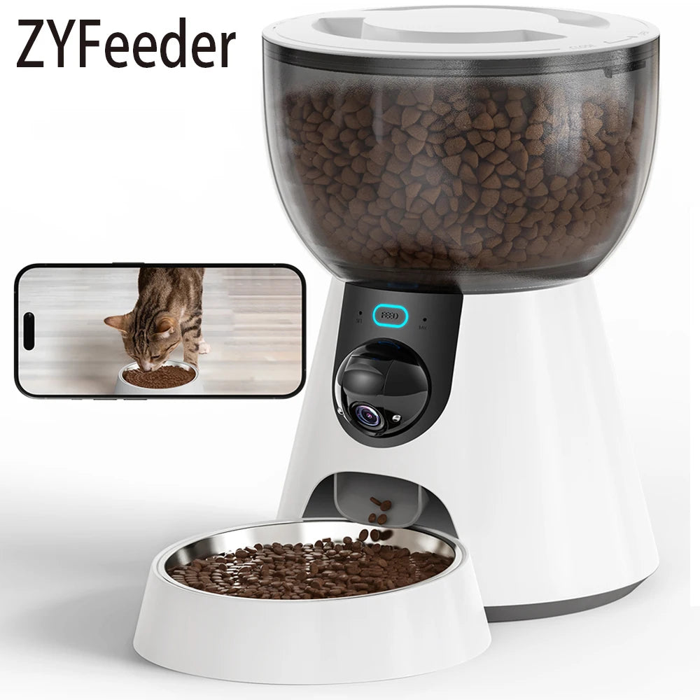 4L 5G Net Automatic Smart Pet Feeder With Camera Recorder Timing Video