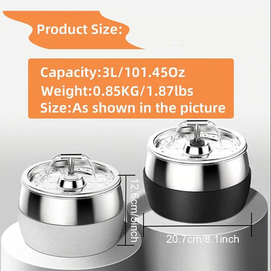 USB Stainless Steel Pet Fountain – Hygienic, Durable & Easy to Use