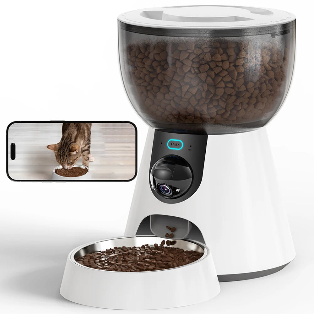 4L 5G Net Automatic Smart Pet Feeder With Camera Recorder Timing Video