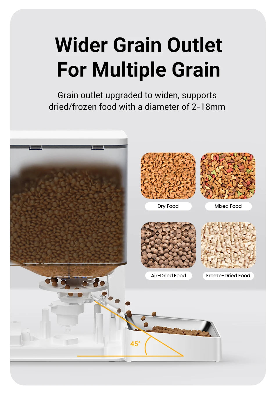 Auto 5L Cat Kibble Dispenser with 3.5L Water Refill