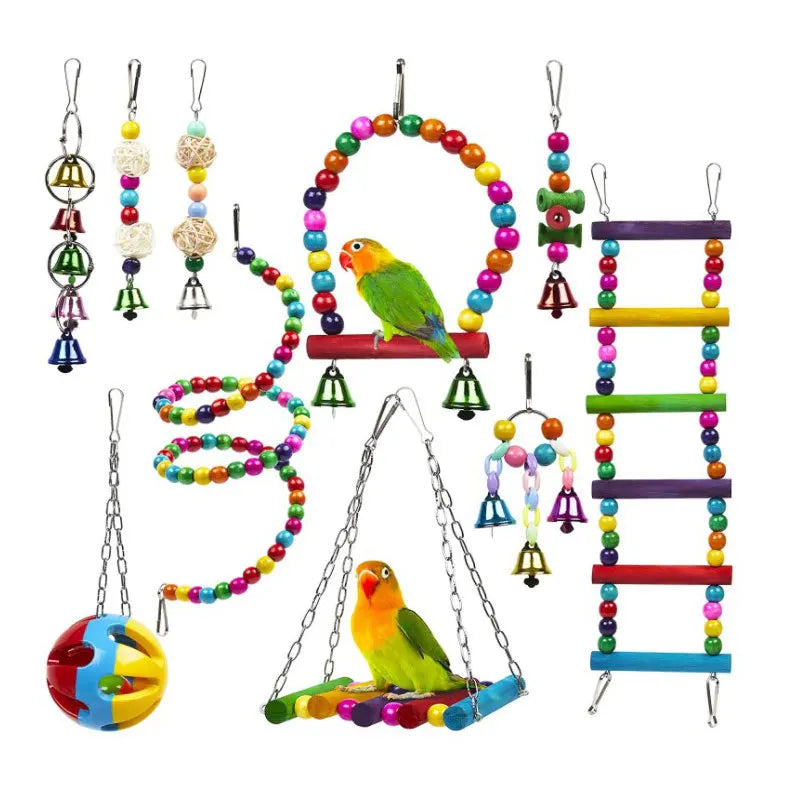 Bird Toy Set – Training Toys & Cage Accessories for Small Parrots