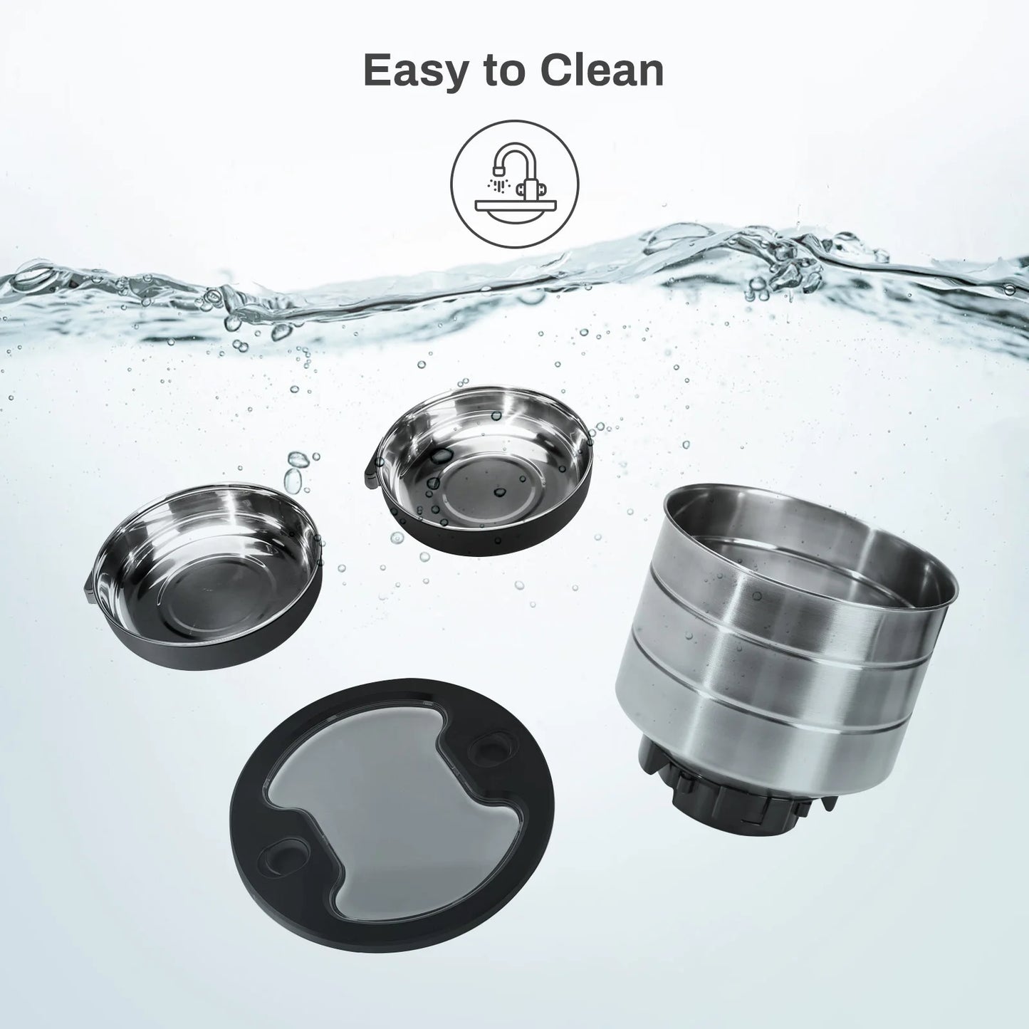 4.5L Button WiFi Automatic Pet Feeder Includes Two Stainless Steel Bowls
