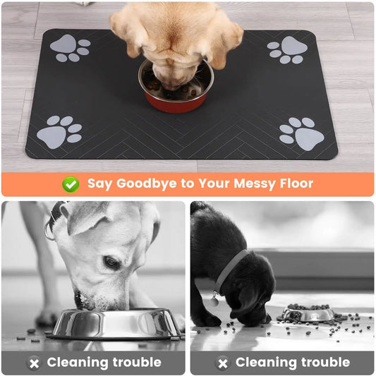 Absorbent Non-Slip Pet Feeding Mat – Quick-Dry & Floor Protection