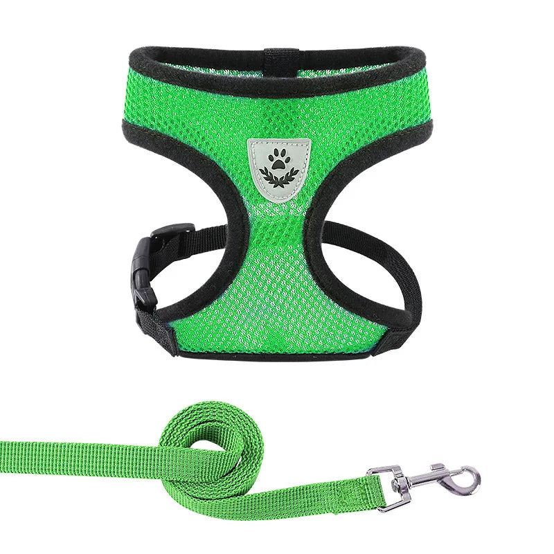Adjustable Vest Polyester Mesh Breathable Harnesses Reflective for Pet