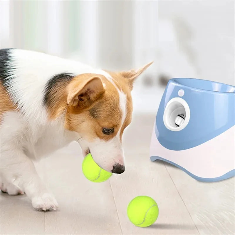 Automatic Dog Tennis Ball Launcher Rechargeable Catapult 6 Ball