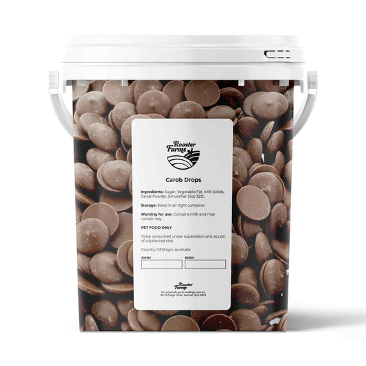 Rooster Farms Dog Treats – Carob Drops for Puppies, 700g Bucket