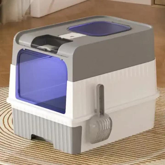 Automatic UV Cat Litter Box – Enclosed, Odor Control, Sterilizer