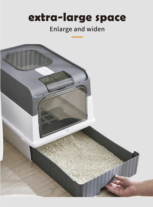 Automatic UV Cat Litter Box – Enclosed, Odor Control, Sterilizer