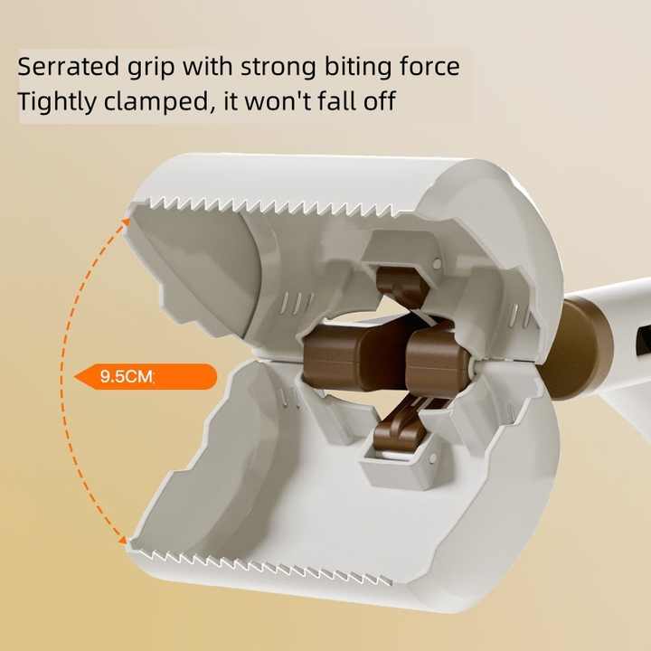 Portable Dog Poop Scooper with Large 9.5cm Opening, Ergonomic Handle, Lightweight 320g Pet Waste Picker for Outdoor Walks