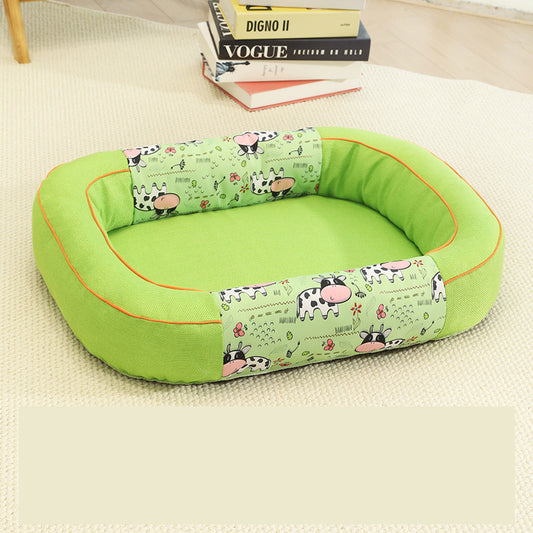 Size M Green Cozy Pet Bed – Chew-Resistant Nest for Small Pets