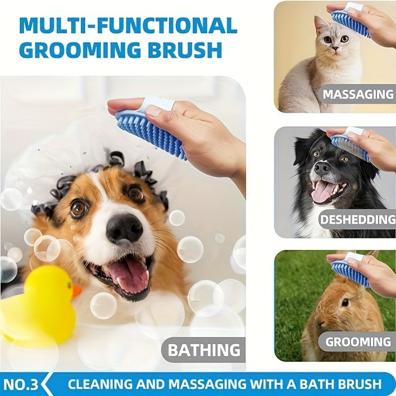 6-Piece Dog Grooming Bath Set - Absorbent Microfiber Towels & Wash Mitts for Shiny Coats