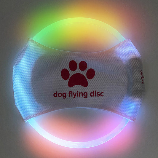 LED Rechargeable Dog Flying Disc – Glow-in-the-Dark Pet Toy