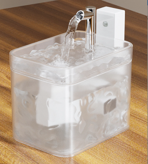 Matte White 1.5L Wireless Pet Water Fountain – Auto Filtered Dispenser