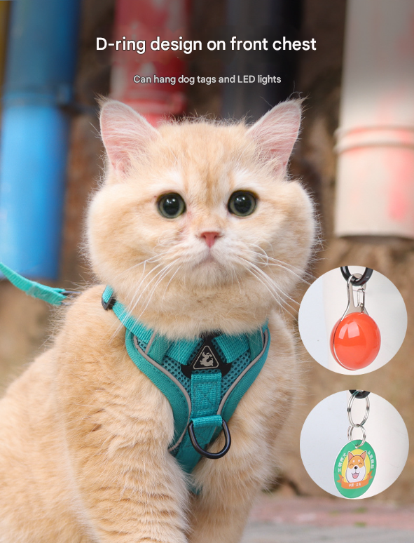 Reflective Mesh Dog Harness and Leash Set - Adjustable No-Pull Vest