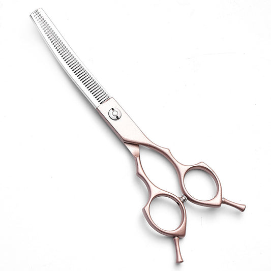 6.5" Pet Thinning Shears – Rose Gold & Silver 45-Tooth Grooming Scissors