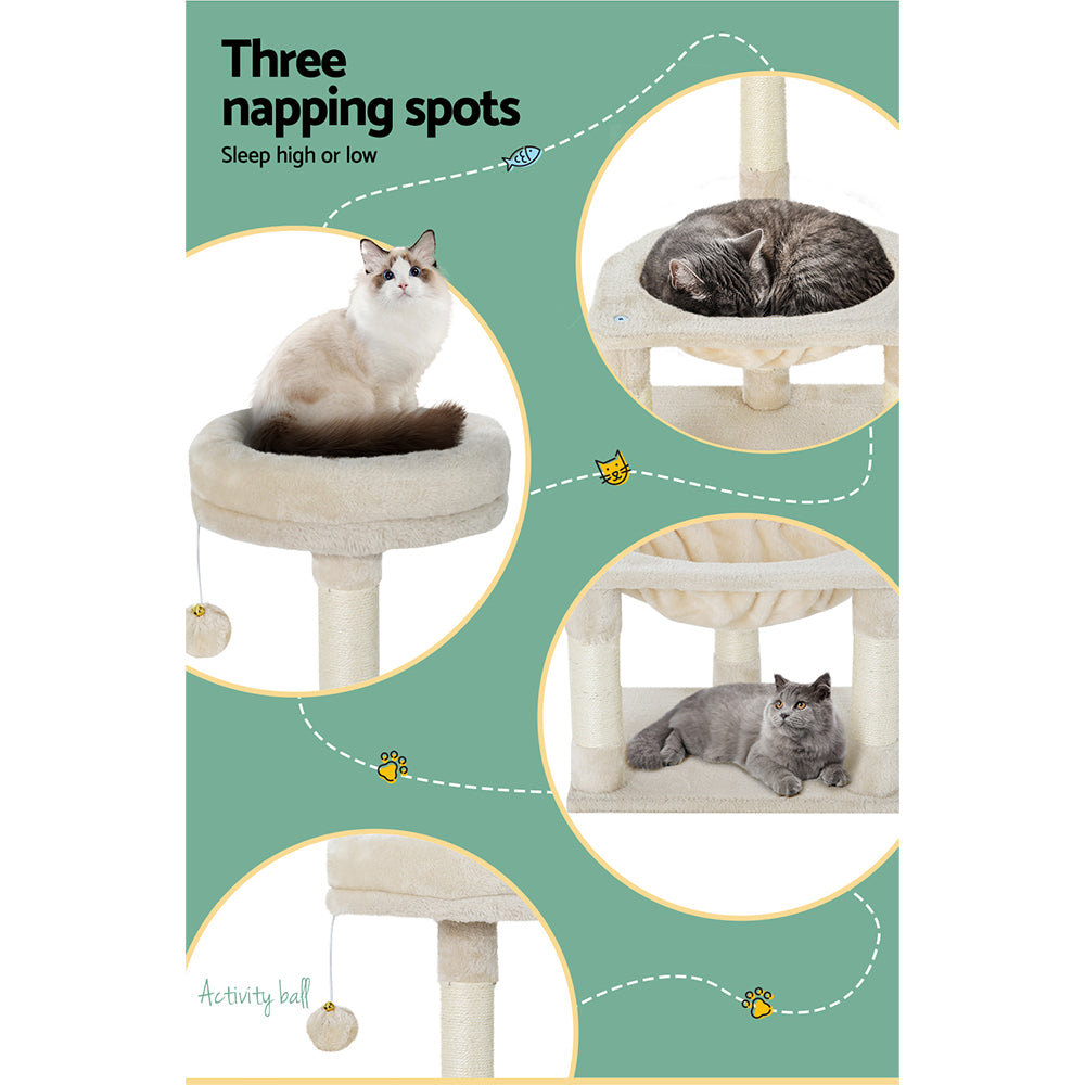 i.Pet 69cm Cat Tree Scratching Tower – Condo, Toys, Bed & Post