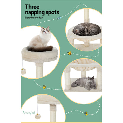i.Pet 69cm Cat Tree Scratching Tower – Condo, Toys, Bed & Post