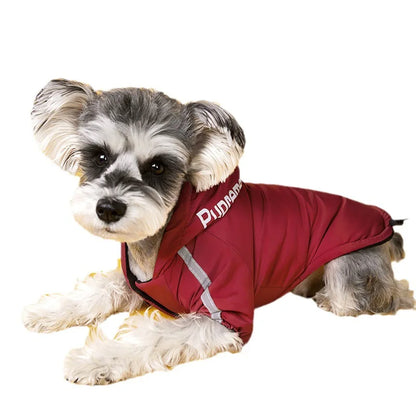 Winter Warm Fleece Waterproof Reflective Pet Clothes For Small to Medium Pet