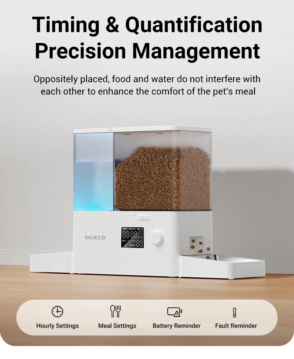 Auto 5L Cat Kibble Dispenser with 3.5L Water Refill
