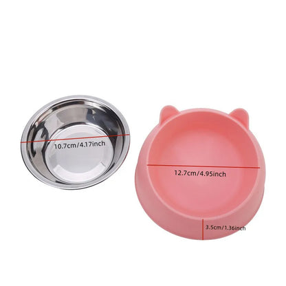 1pc Cat Stainless Steel Bowl