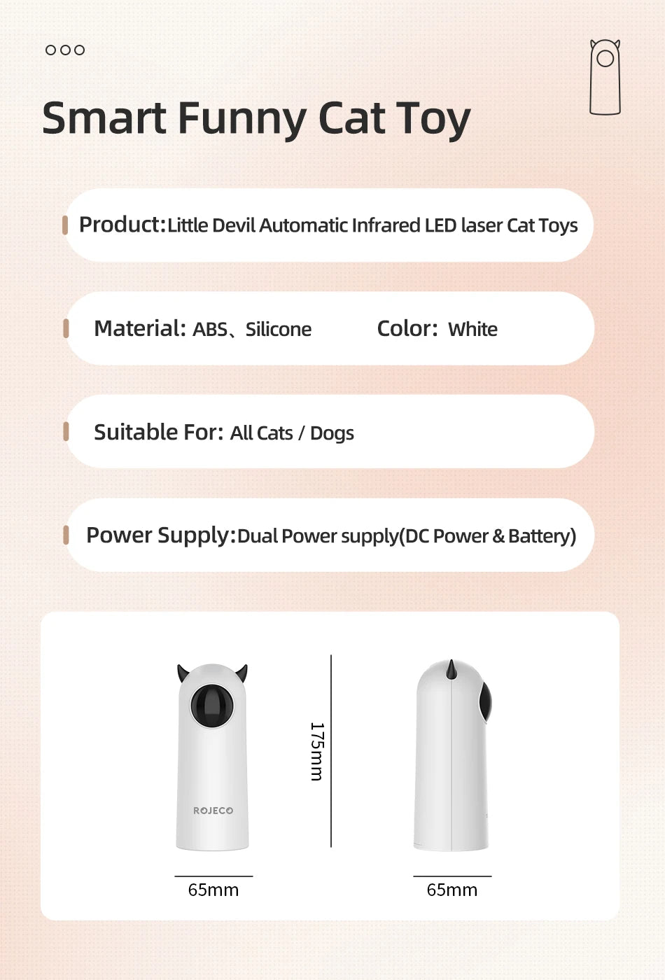 Interactive Smart Teasing Pet LED Laser Indoor Pet Toy