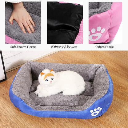Large Pet Square Plush Washable  Mattress
