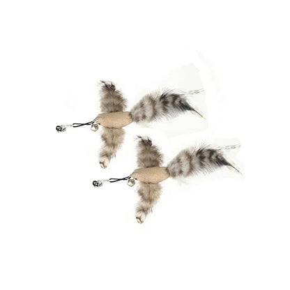 Simulation Bird Cat Toy – Suction Cup Feather Teaser Wand for Play