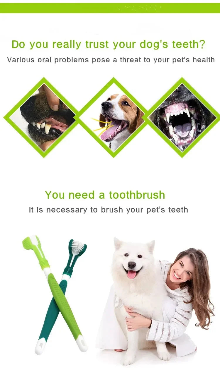 3-Sided Pet Toothbrush