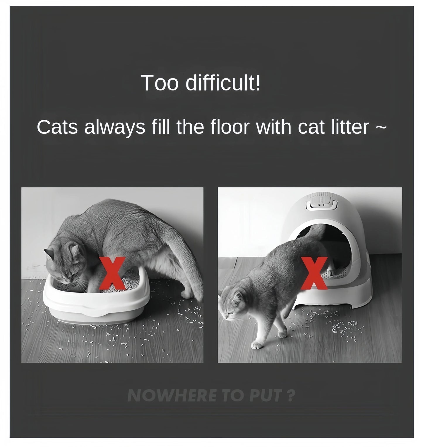 Large size Double Layer Waterproof Cat Litter Mat