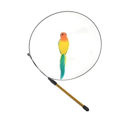 Simulation Bird Cat Toy – Suction Cup Feather Teaser Wand for Play