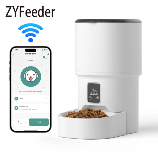 4L WIFI Button Automatic Pet Feeder