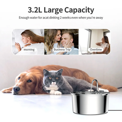 Stainless Steel Pet Automatic Water Fountain