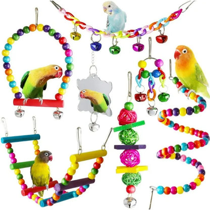 Bird Toy Set – Training Toys & Cage Accessories for Small Parrots
