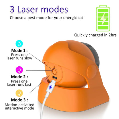 Mix Fast & Slow Laser Game Multi-Angle Adjustable Rechargeable Pet Toys