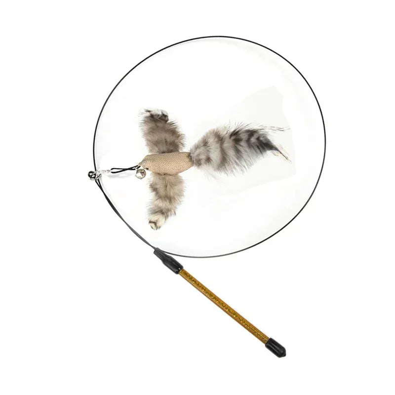 Simulation Bird Cat Toy – Suction Cup Feather Teaser Wand for Play