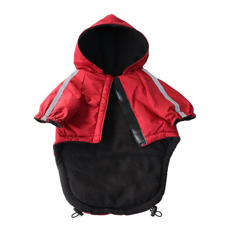 Winter Warm Fleece Waterproof Reflective Pet Clothes For Small to Medium Pet